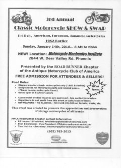 AMCA Roadrunner chapter swap meet in Phoenix