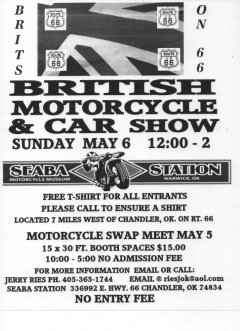 Britts on 66 motorcycle show and swap meet, Warwick OK