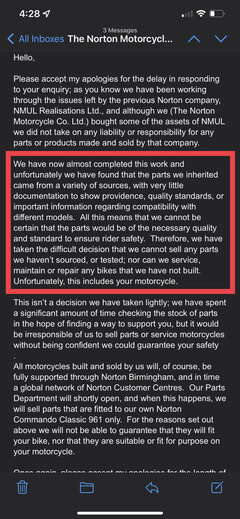 Latest email from Factory !!!!