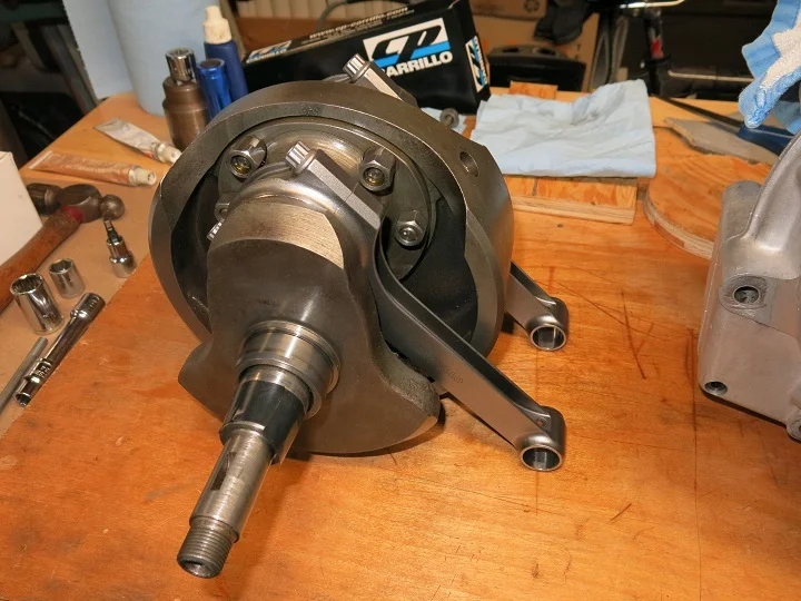 Old crank with JSM Carrillo long rods